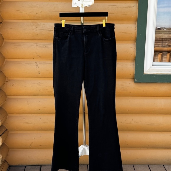 Kut from the Kloth Denim - Kut from the Kloth Black Flare Jeans,HIGH RISE, ANA